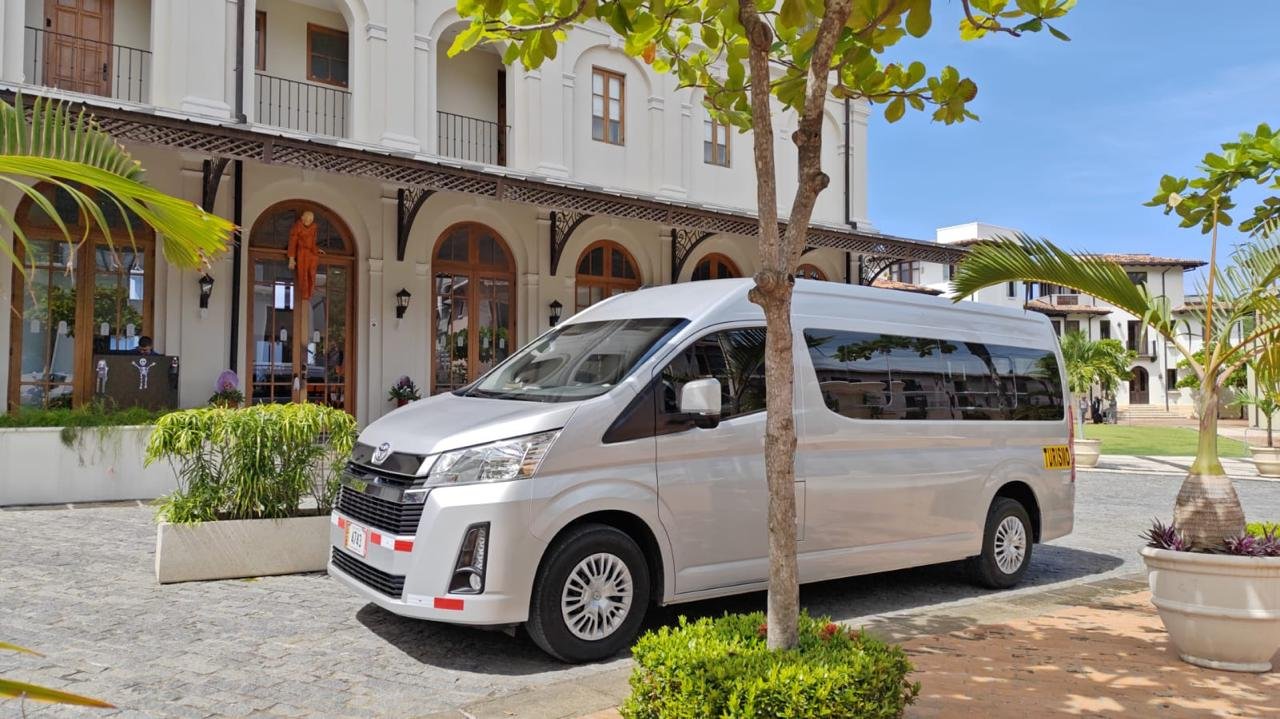 Modern private shuttle van in Guanacaste Costa Rica